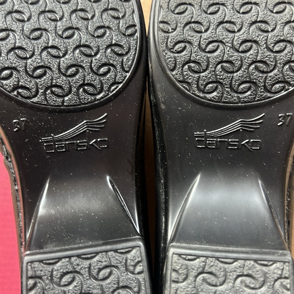 Dansko Tilda Black Leather Strappy Slip On Clogs EU 37 Comfort Shoes - Picture 5 of 12